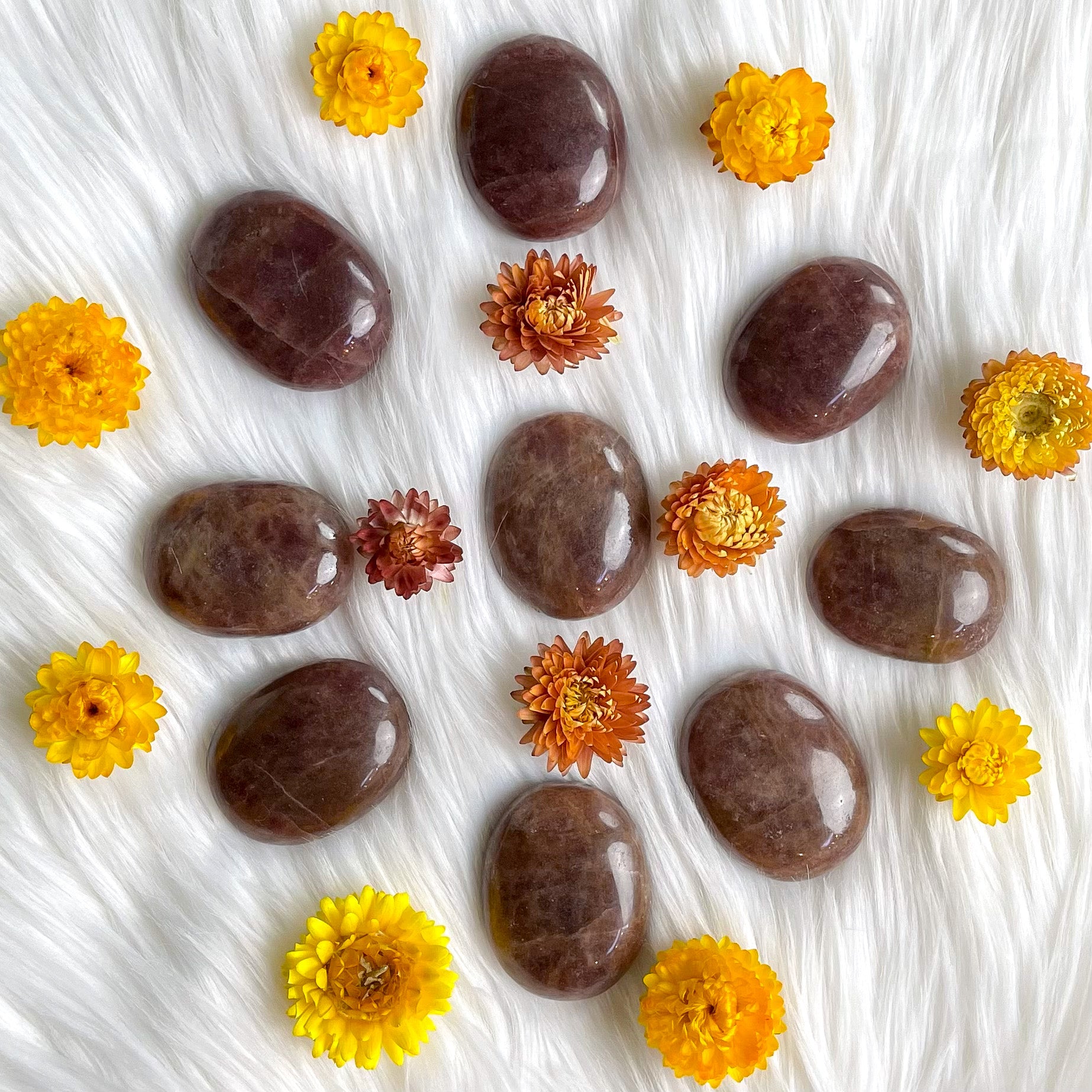 Strawberry Quartz Palm Stone