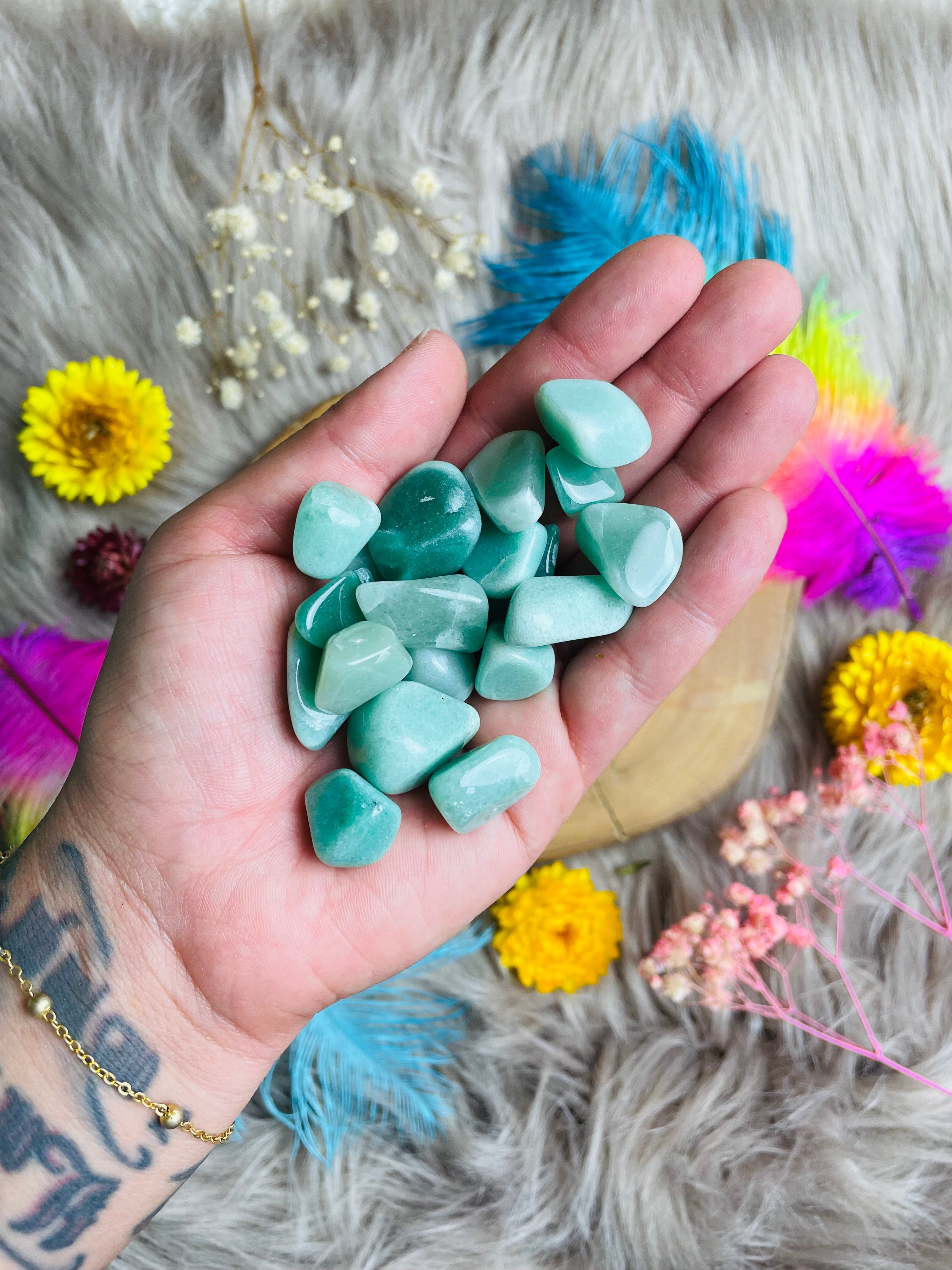 Green Aventurine Tumbled Stone For Good Luck