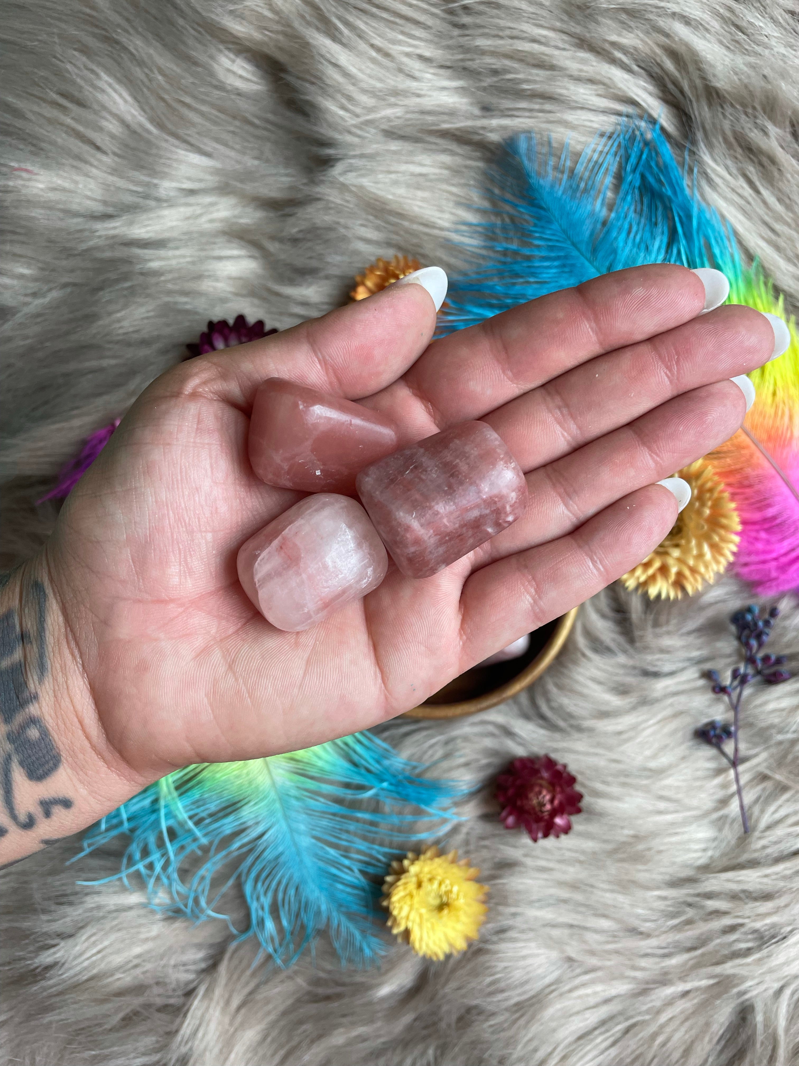 Rose Calcite Tumbled Stone