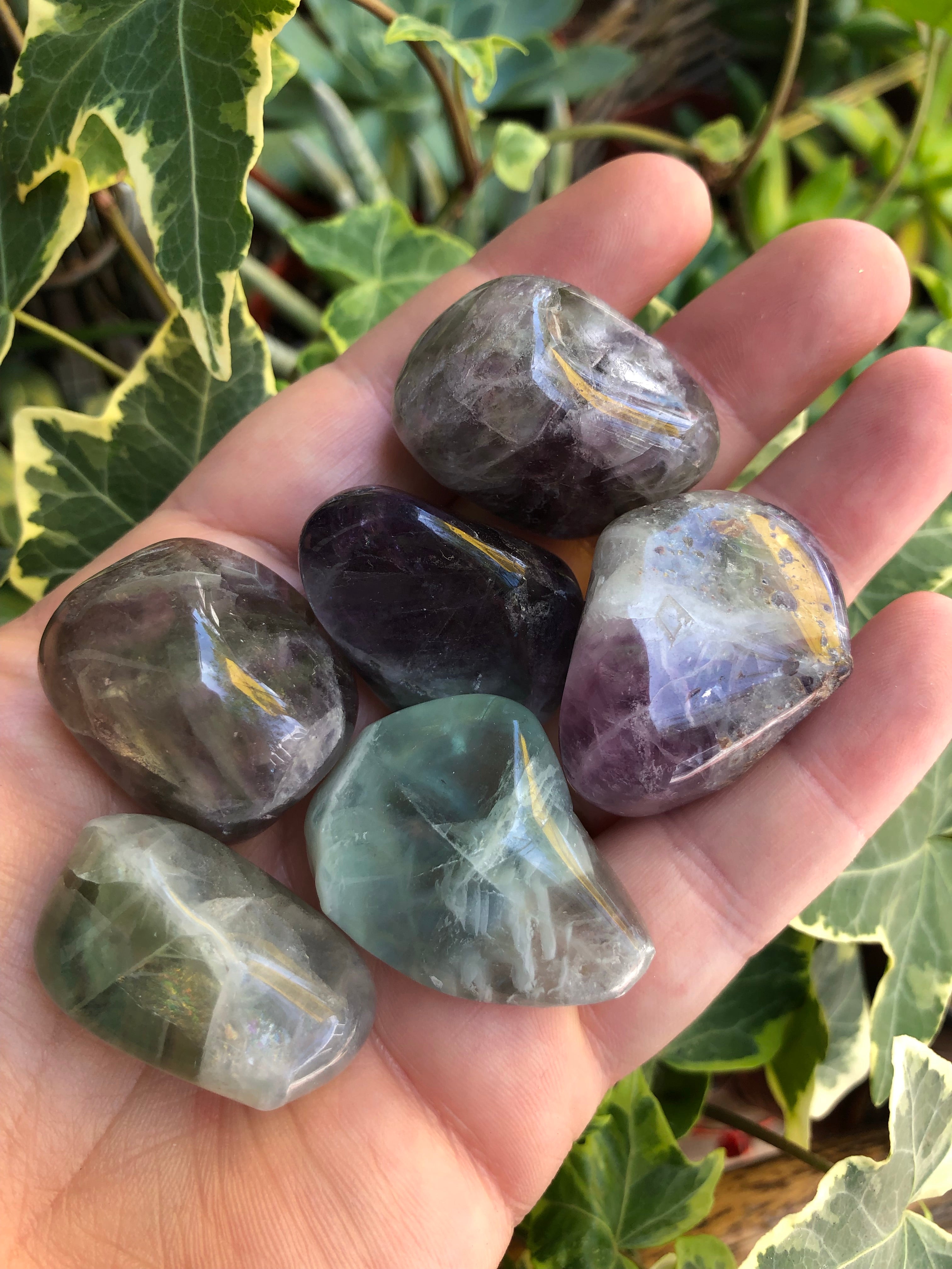 Rainbow Fluorite Tumbled Stone
