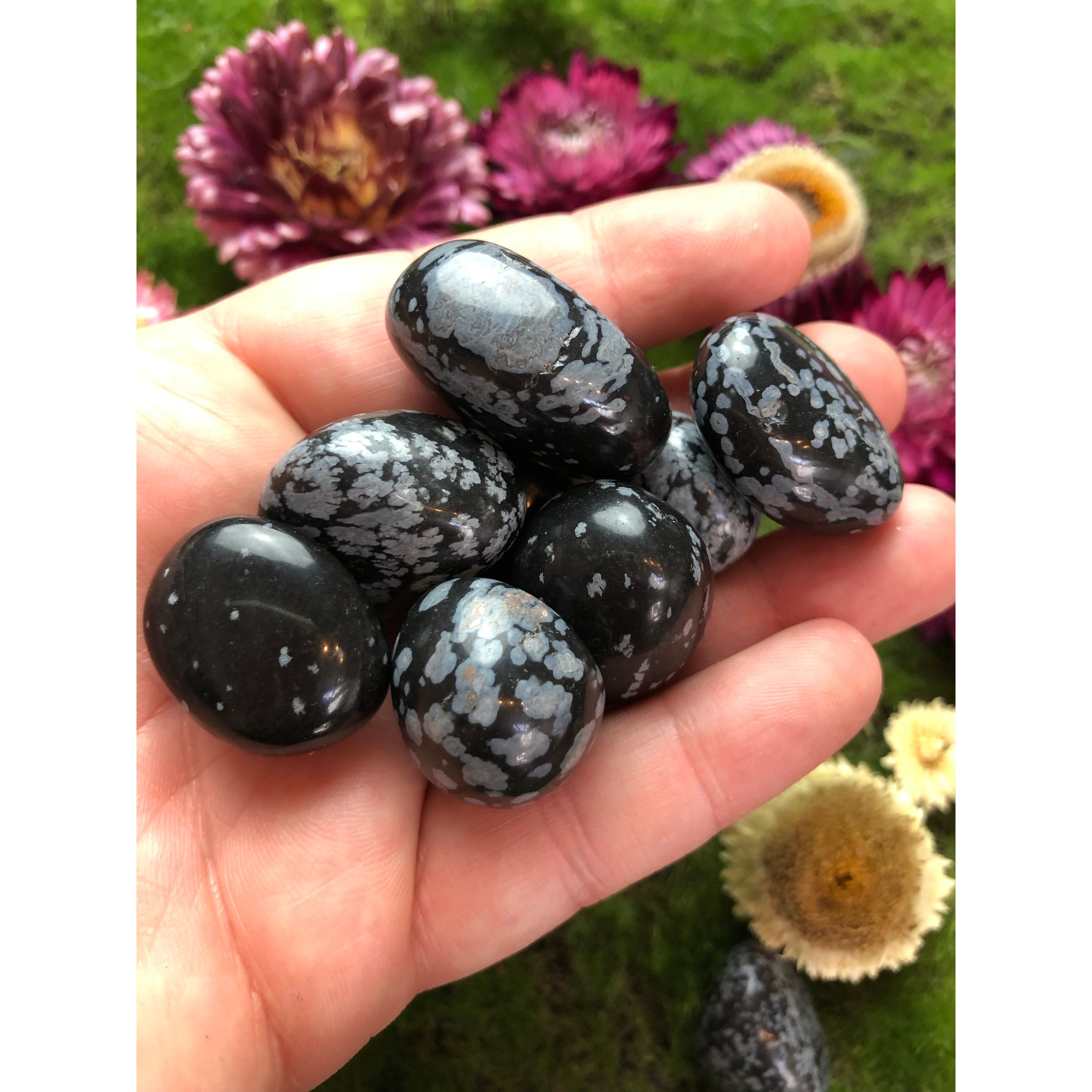 Snowflake Obsidian Tumbled Stone