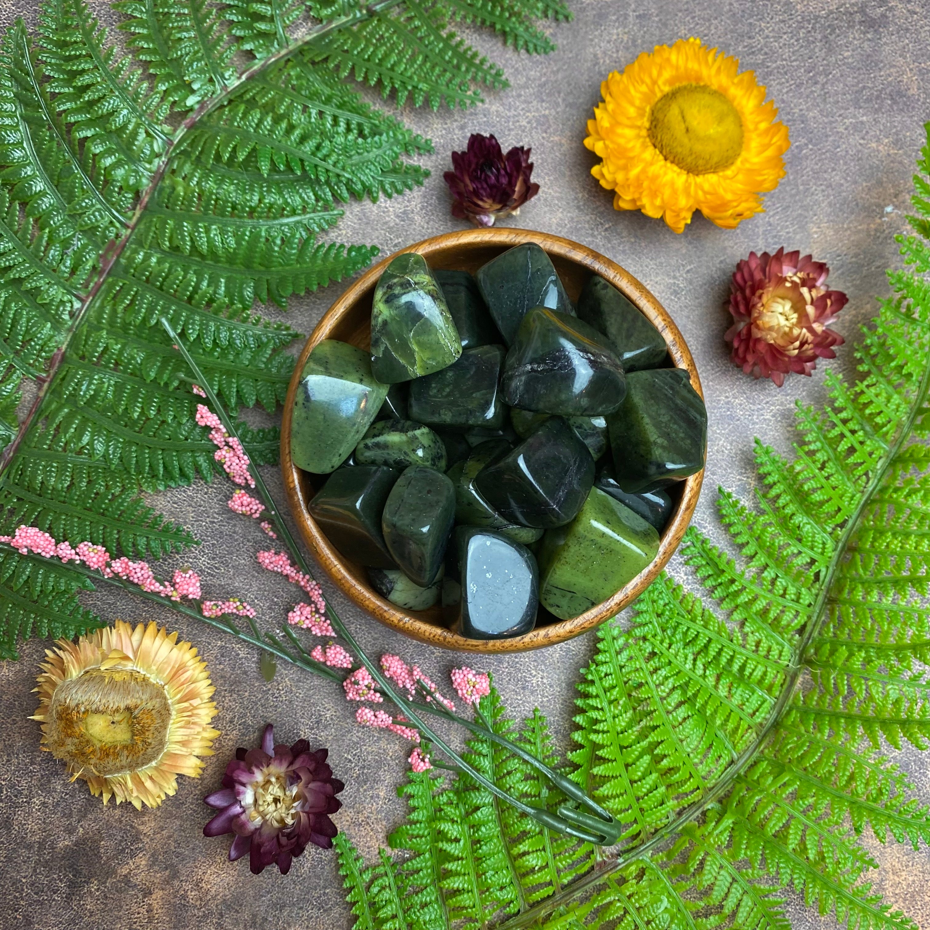 Nephrite Jade Tumbled Stone