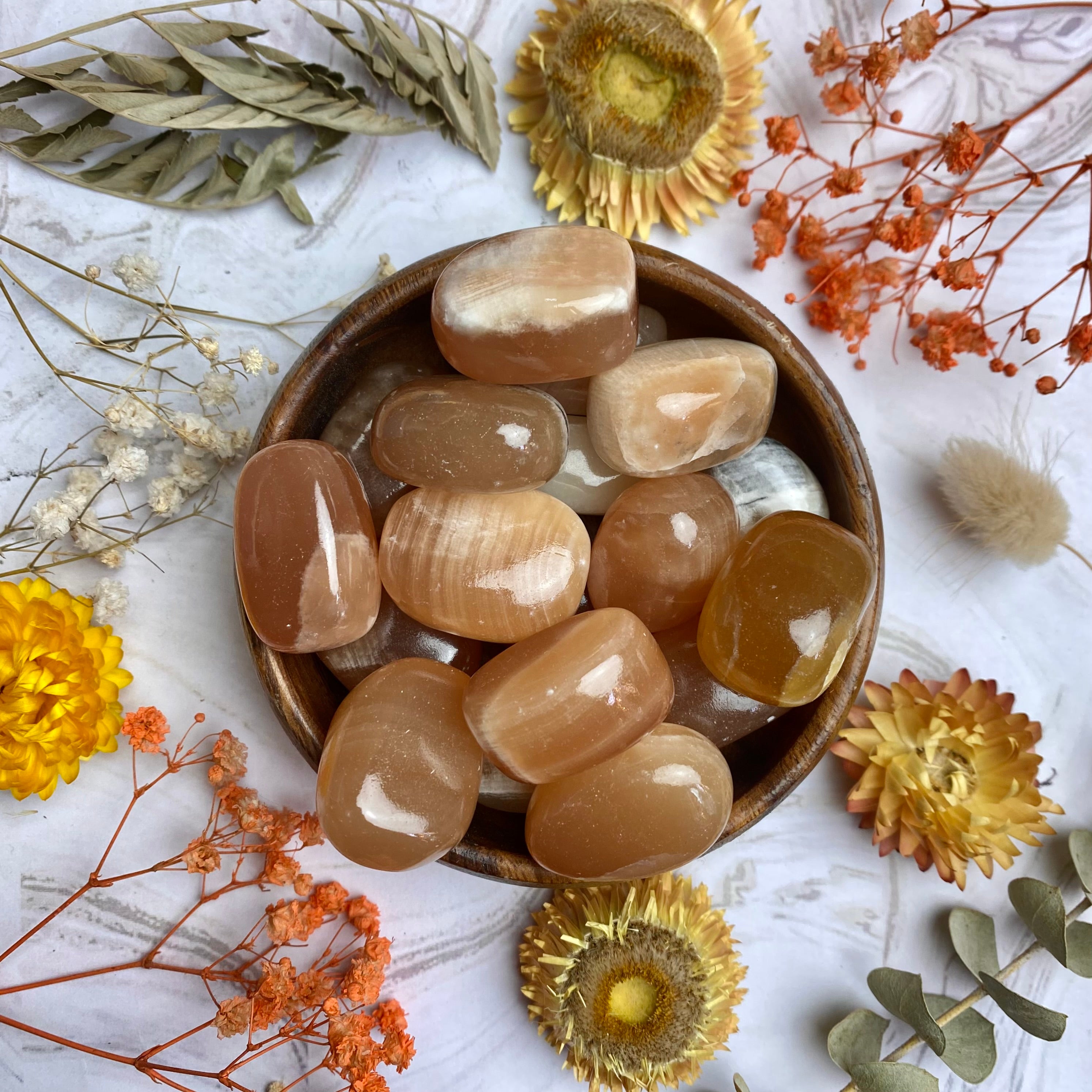 Honey Calcite Tumbled Stone