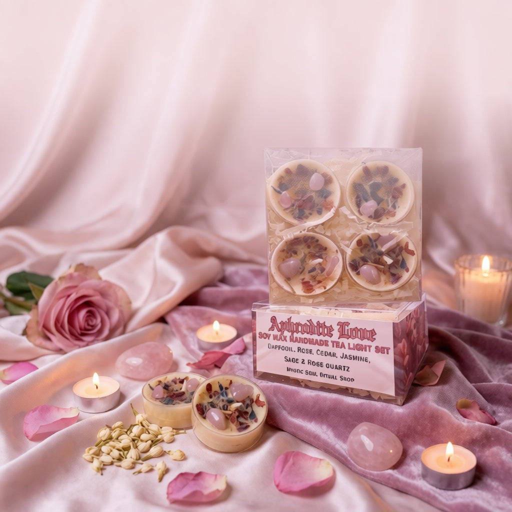 Aphrodite Goddess Tea Light Candle Set