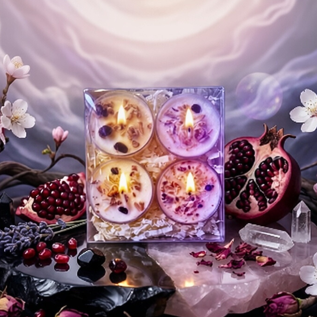 Persephone Goddess Tea Light Candle Set