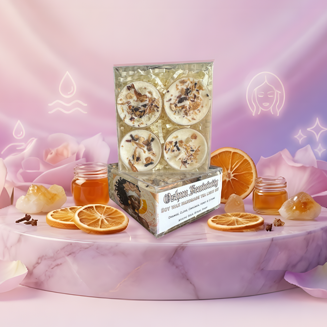 Oshun Goddess Tealight Candle Set