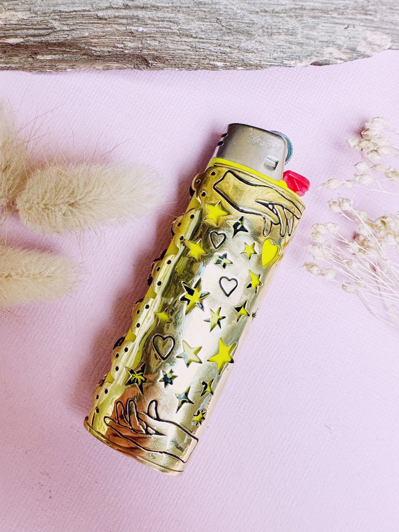 Brass Celestial Lighter Case
