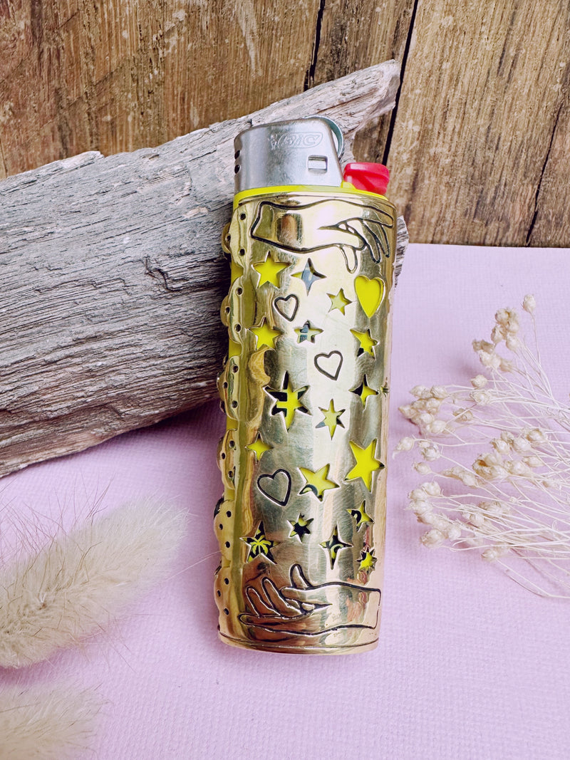 Brass Celestial Lighter Case