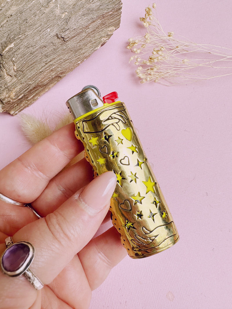 Brass Celestial Lighter Case