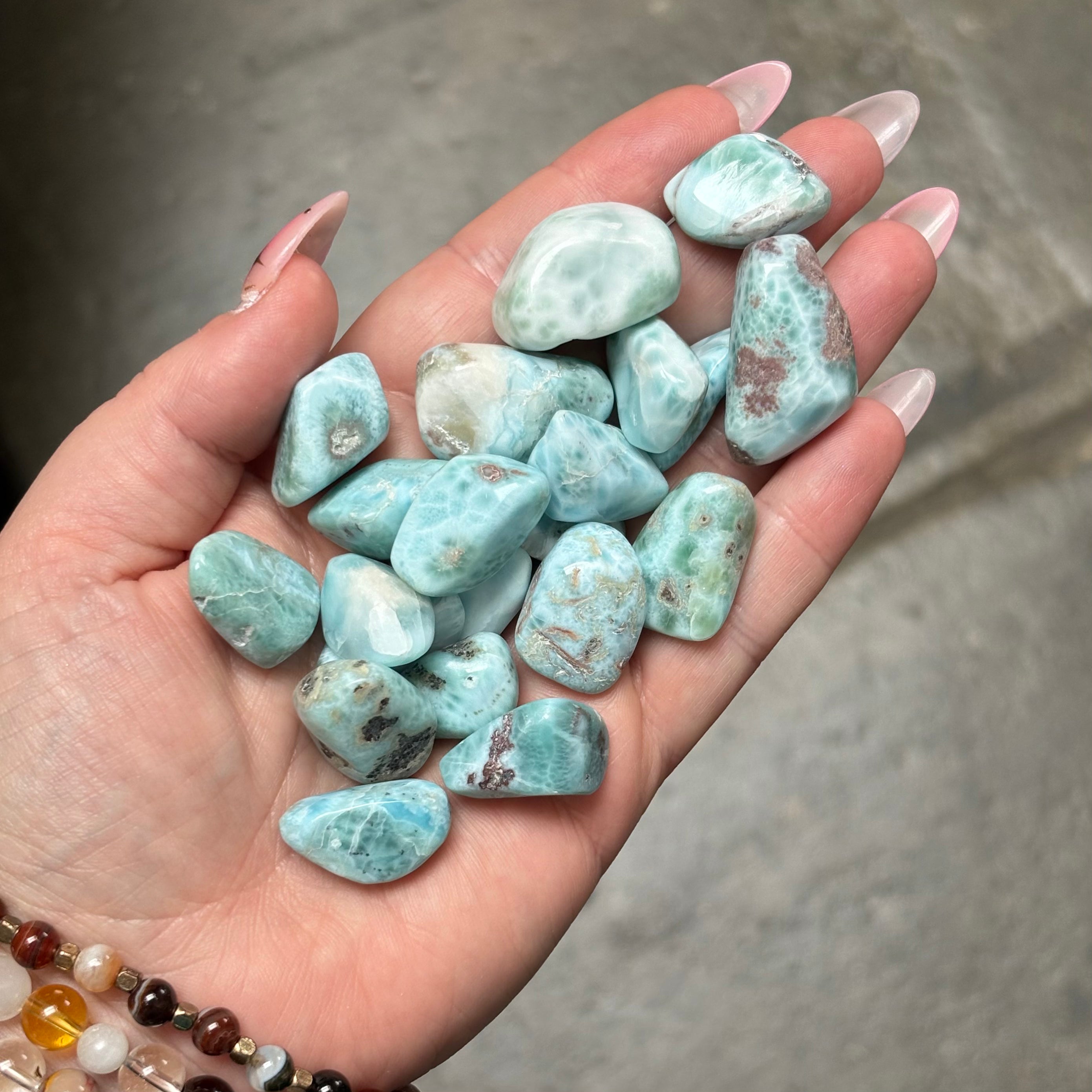 Larimar AA Tumbled Stone for Calming & Soothing