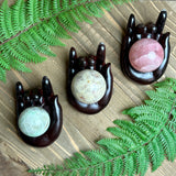 Hand Wood Sphere Stand