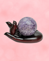 Hand Wood Sphere Stand