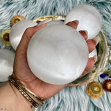 Selenite Satin Spar Spheres For Cleansing