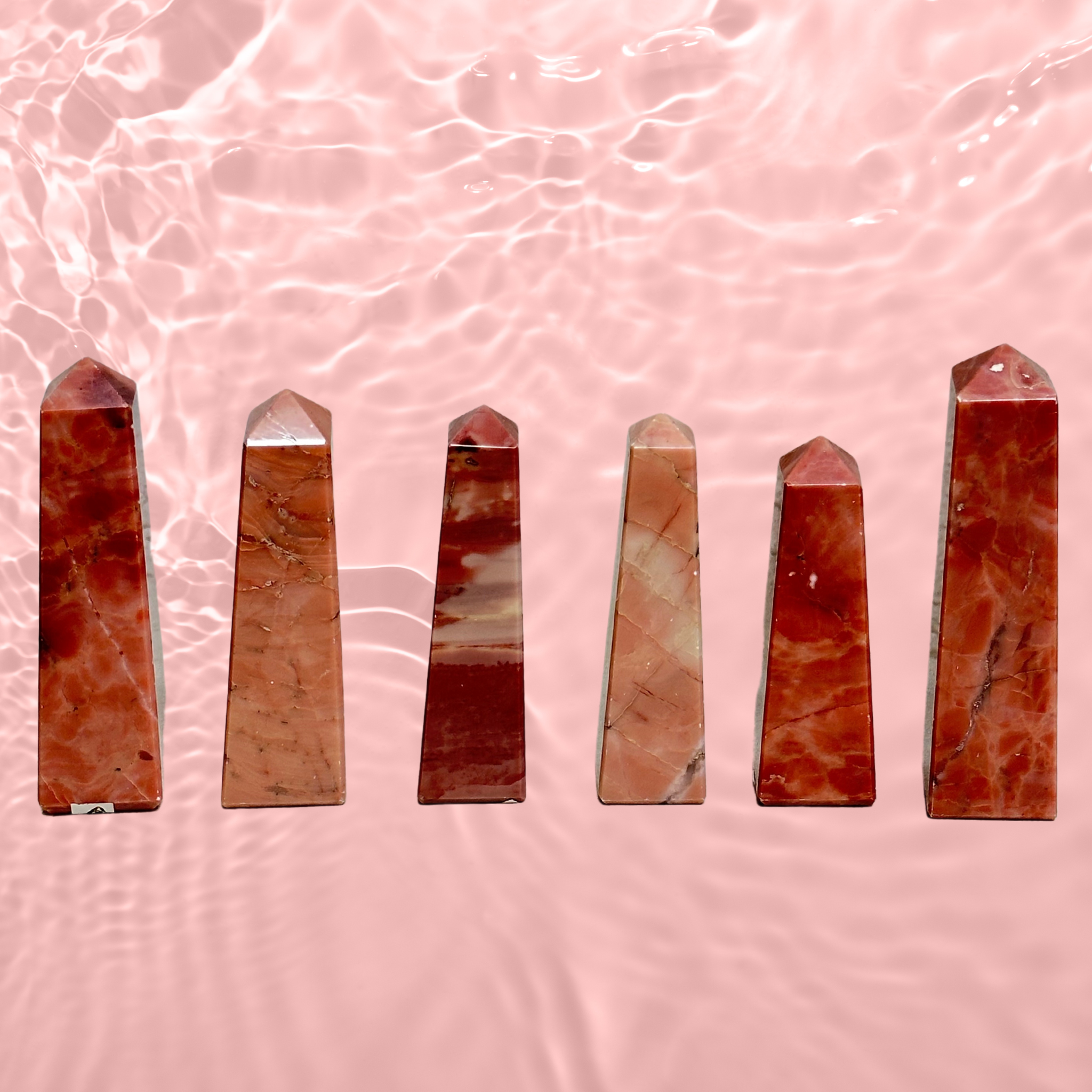 Egyptian Pink Opal Obelisk