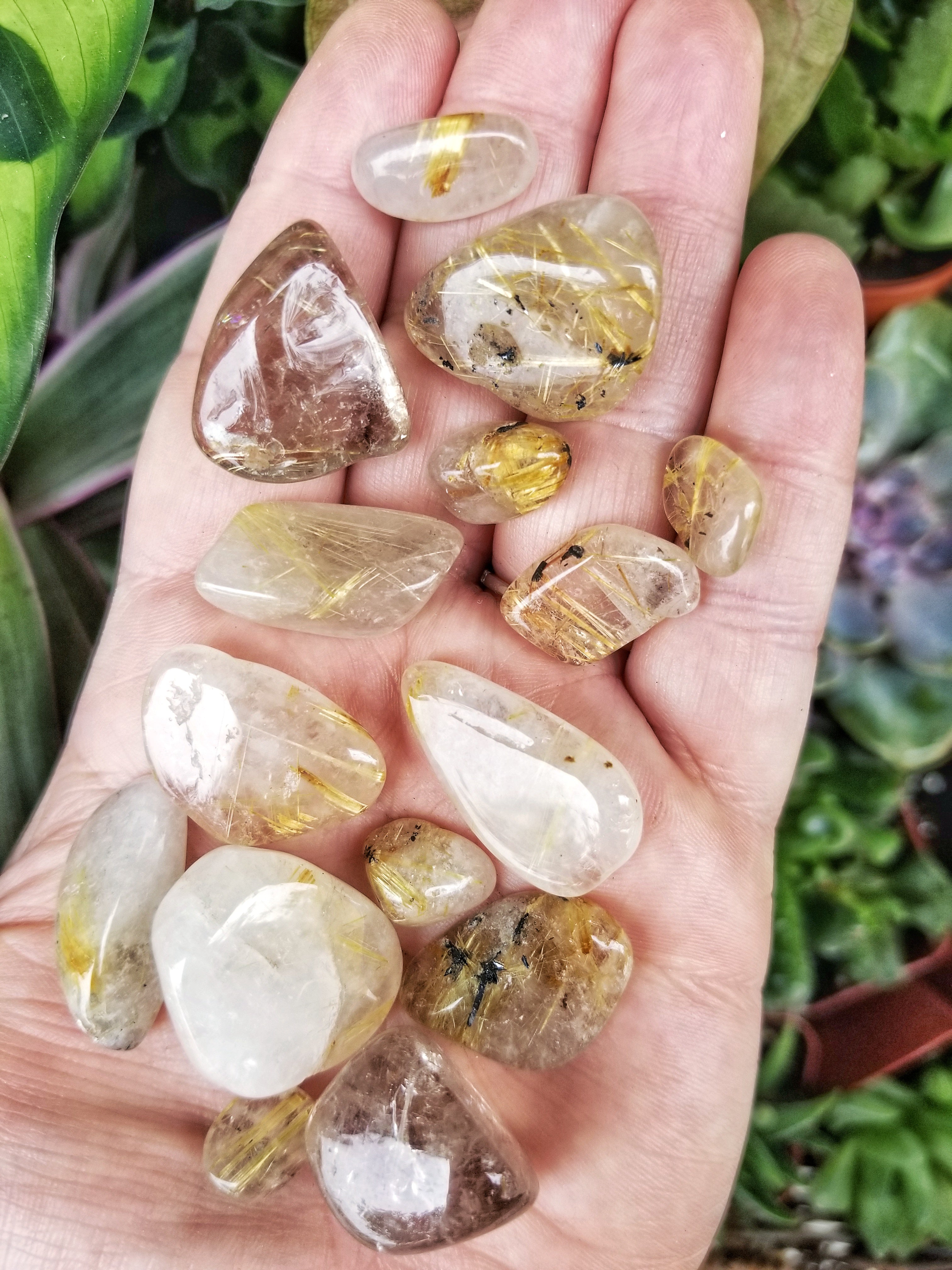 Rutilated Quartz Tumbled Stone