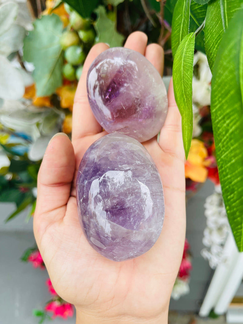 Amethyst Palm Stones for Stress Relief