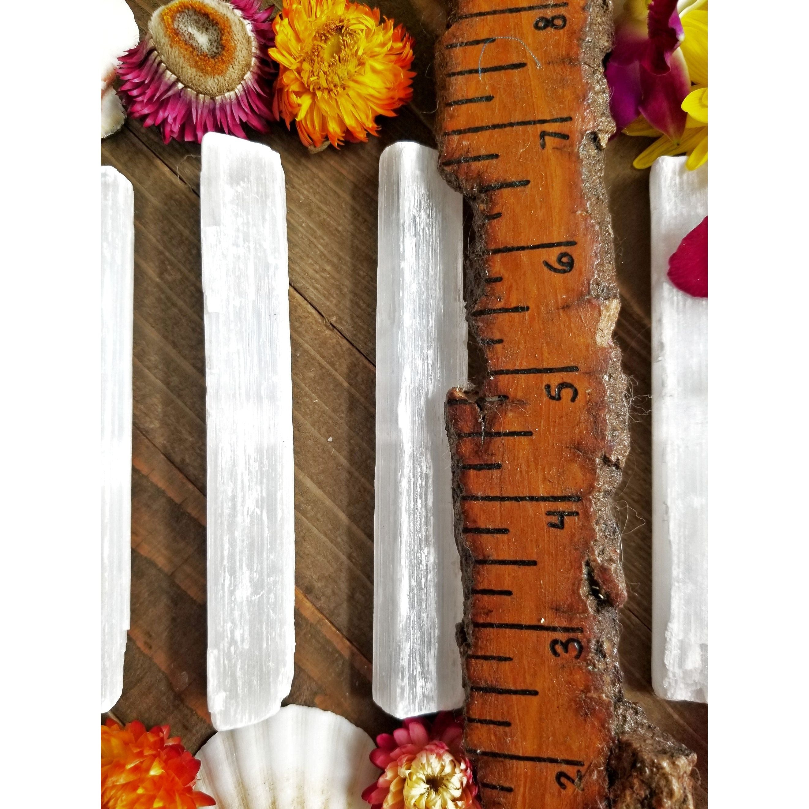 Selenite Satin Spar Higher Chakra Wand