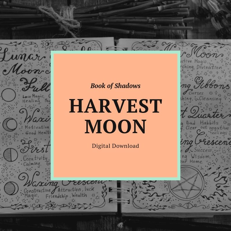 Harvest Moon Book of Shadows Page (Digital Download)