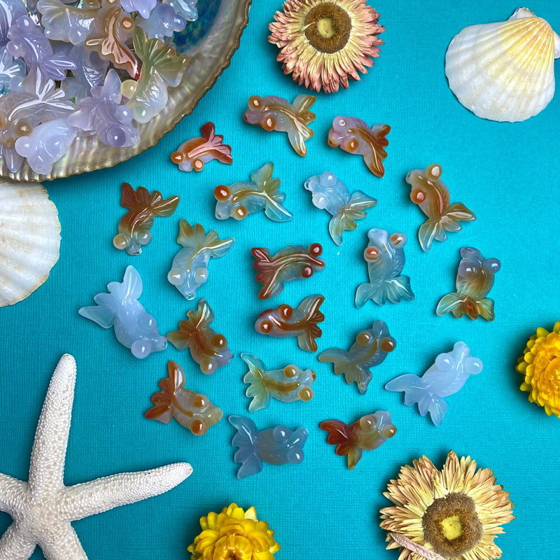 Agate Carved Mini Fish