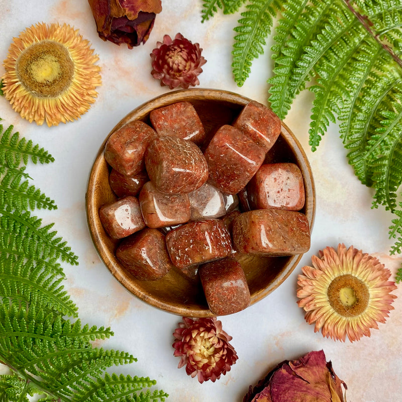 Fire Quartz (Red Hematoid) Tumbled Cubes