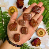 Fire Quartz (Red Hematoid) Tumbled Cubes