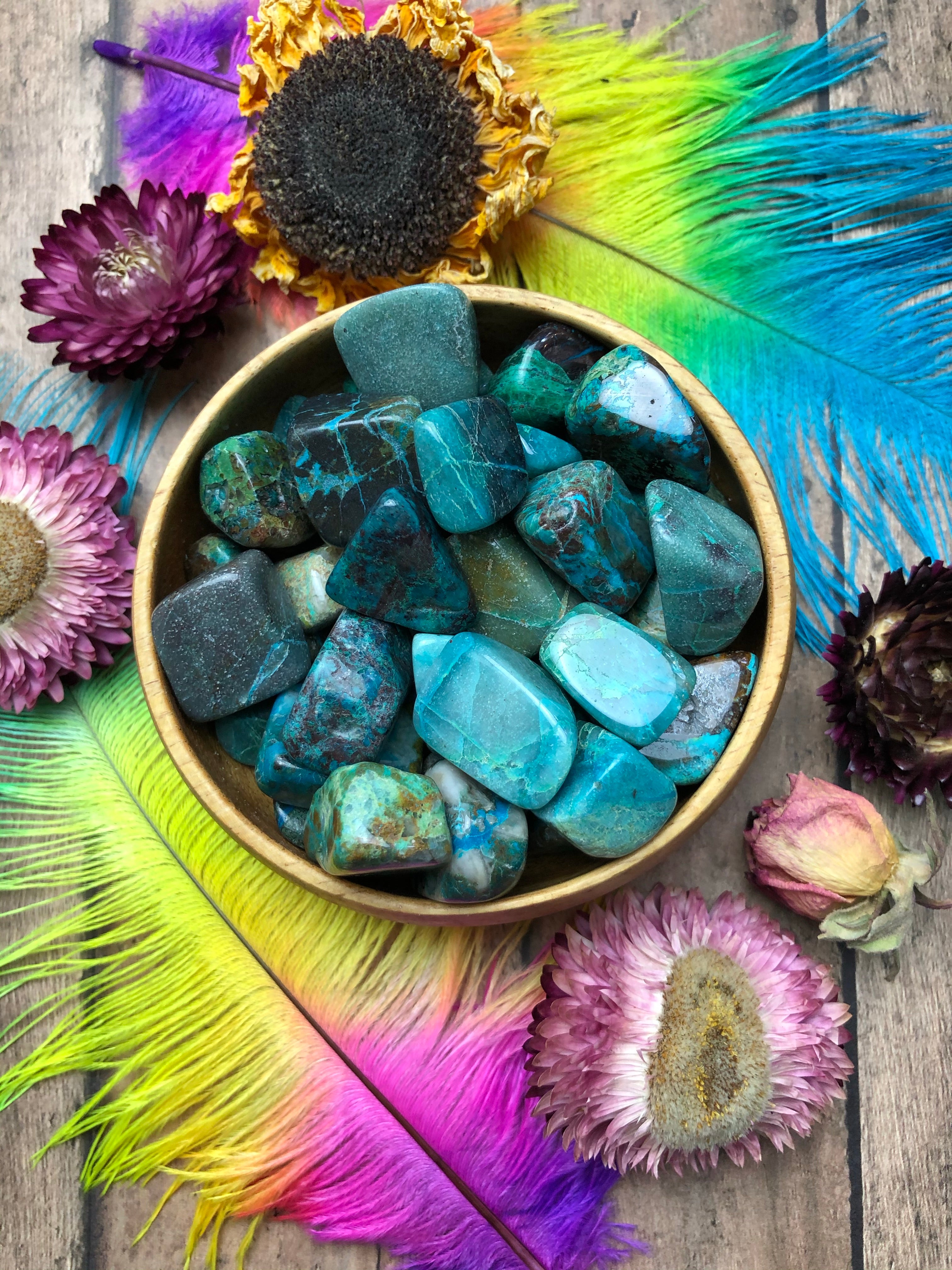 Chrysocolla Tumbled Stone for Peace