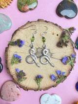 Snake Peridot Earrings