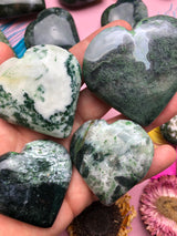 Moss Agate Heart for Friendship & Love