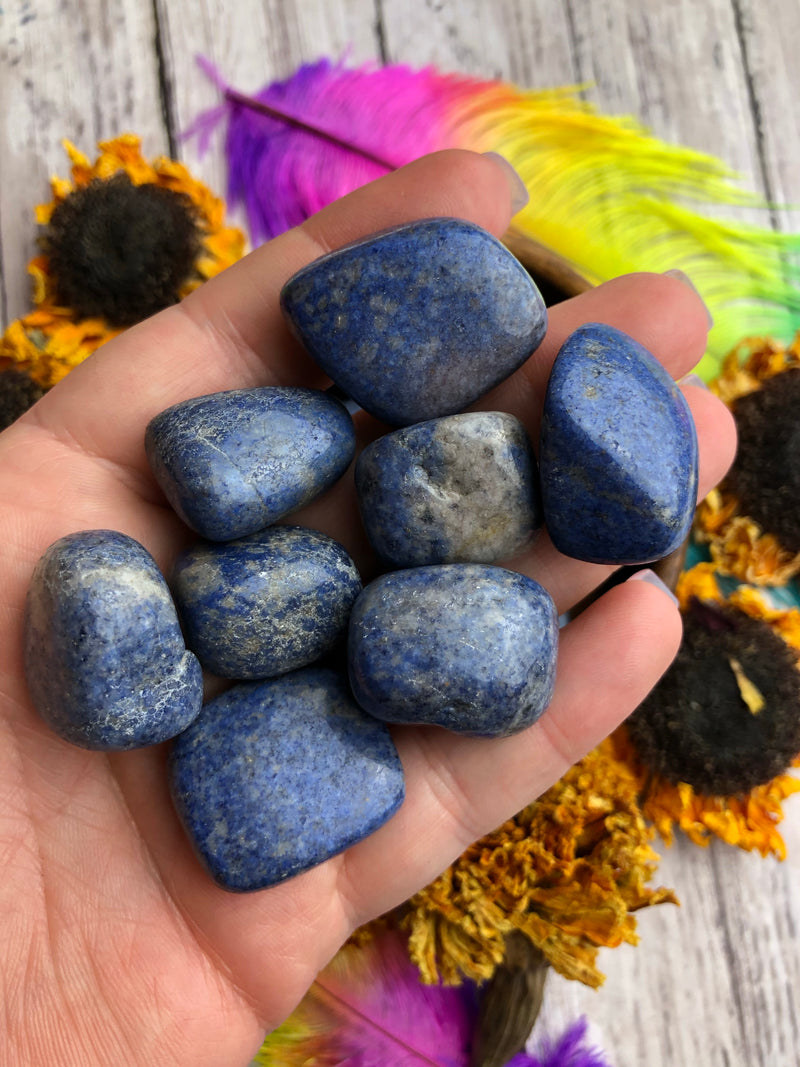 Dumortierite Tumbled Stones for Mental Focus