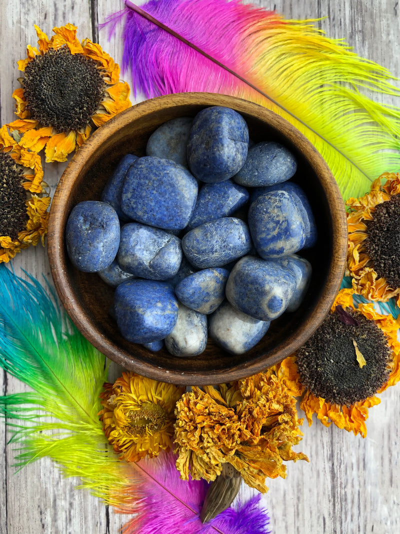 Dumortierite Tumbled Stones for Mental Focus