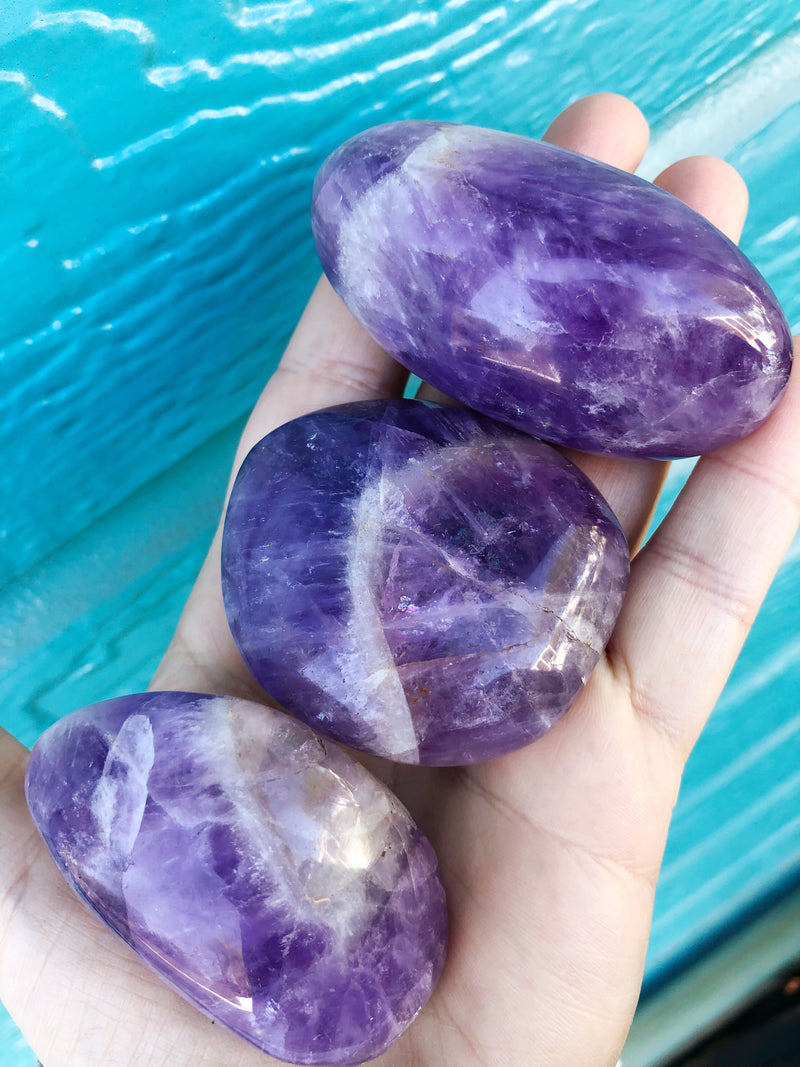 Amethyst Palm Stones for Stress Relief