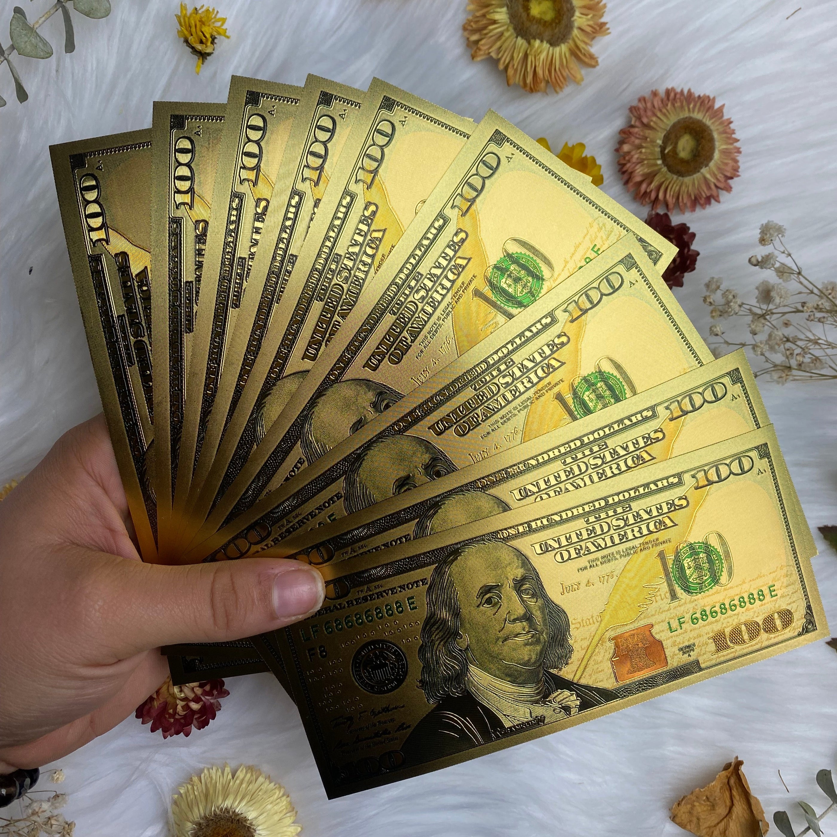 24K Gold Hundred Dollar Billpretty Nubiles - 947js0k
