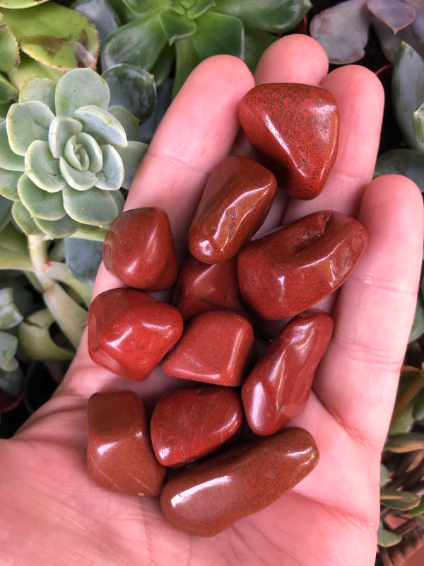 Red Jasper Tumbled Stones for Stimulating Chi Energy