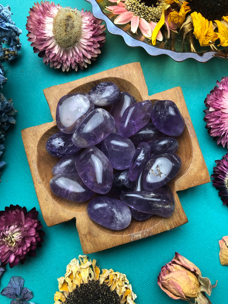 Amethyst Tumbled Stone for Spiritual Protection