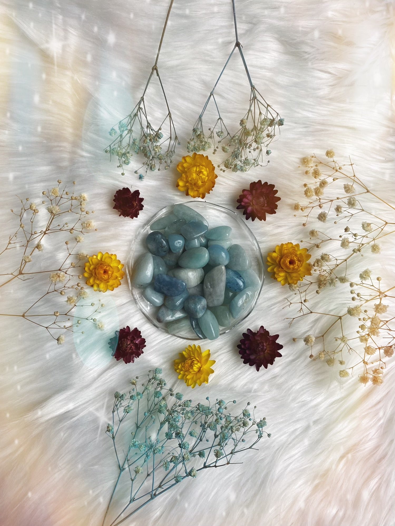 Aquamarine Tumbled Stone for Clearing the Emotional Body