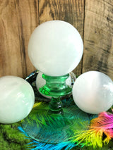 Selenite Satin Spar Spheres For Cleansing