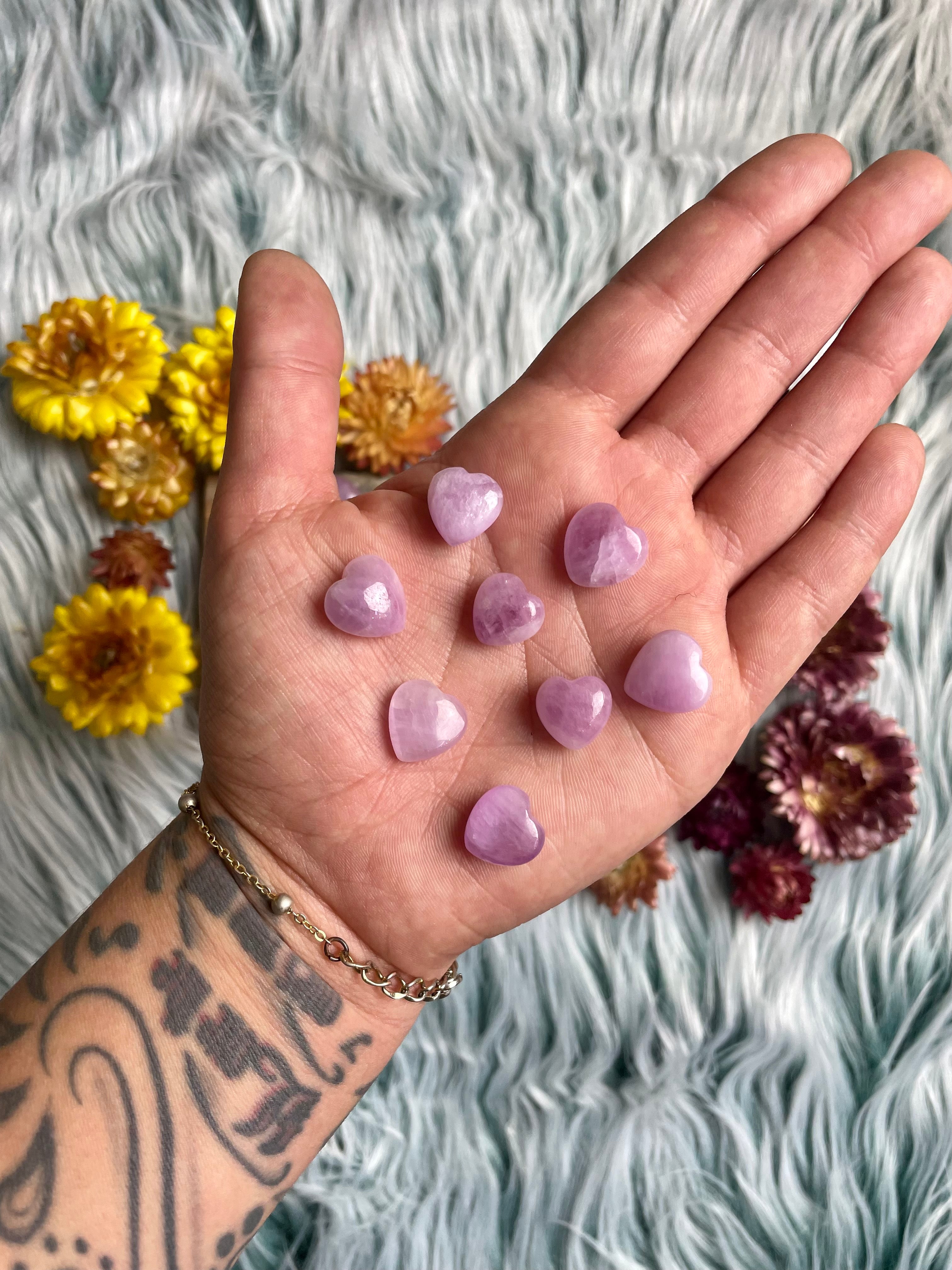 Kunzite Mini Hearts