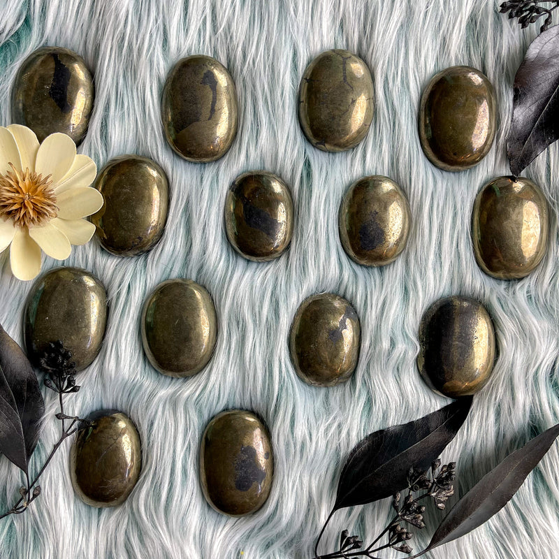 Pyrite Palm Stone