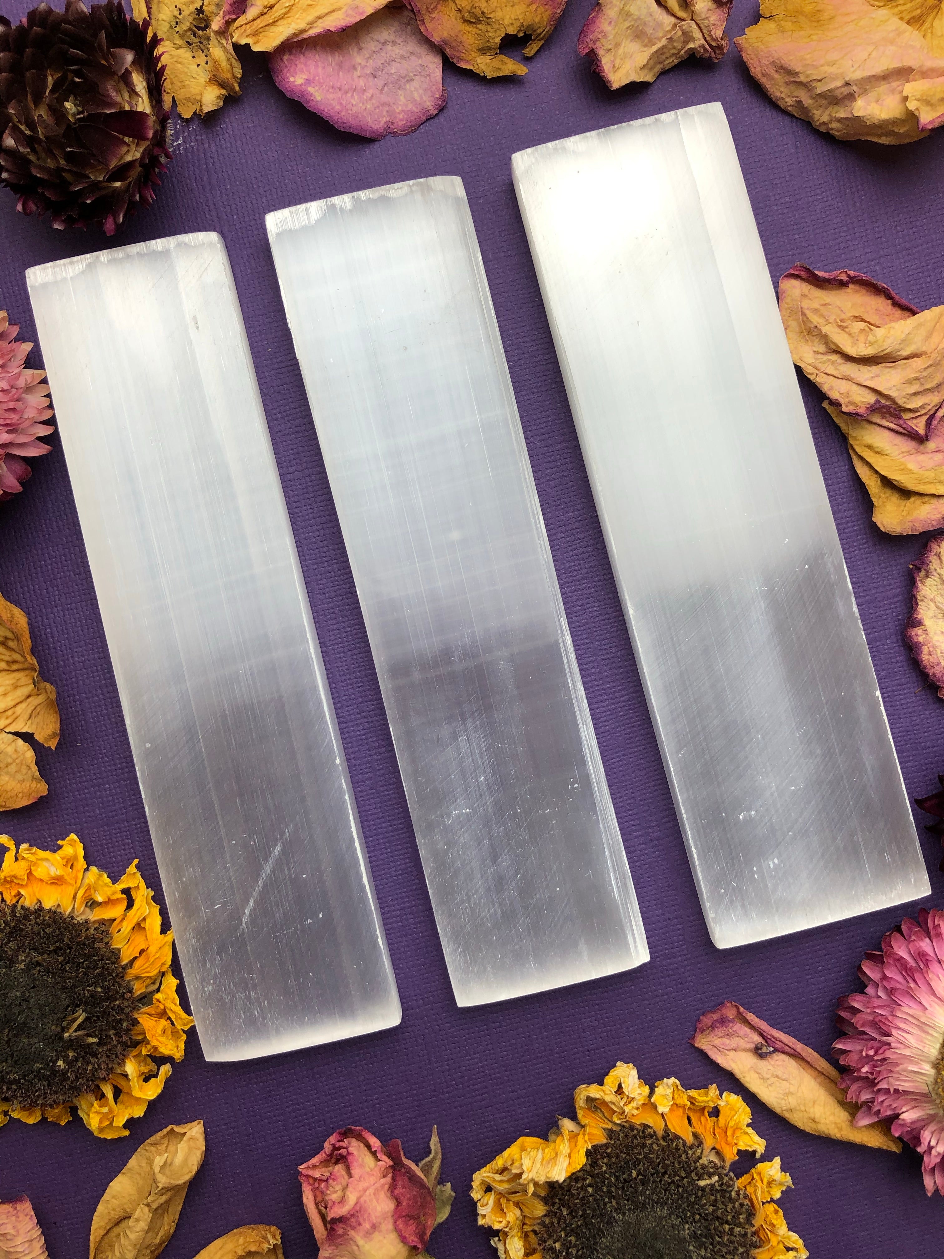 Selenite Satin Spar Charging Plate for Tumbled Stones