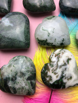Moss Agate Heart for Friendship & Love