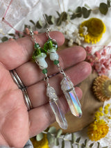 Mushroom Aura Quartz Earrings