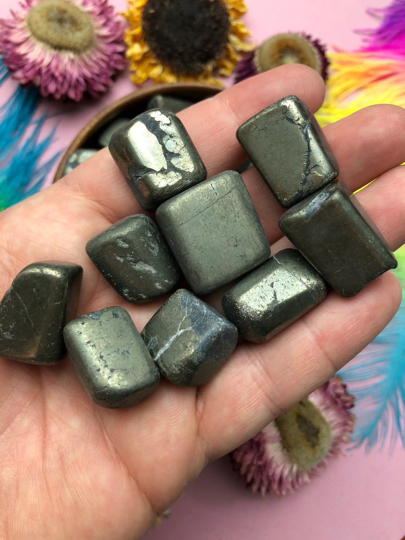 Pyrite Tumbled Stones