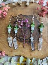 Mushroom Aura Quartz Earrings