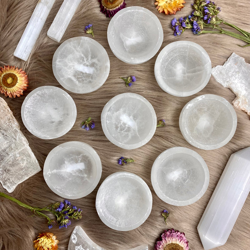 Selenite Satin Spar Bowls